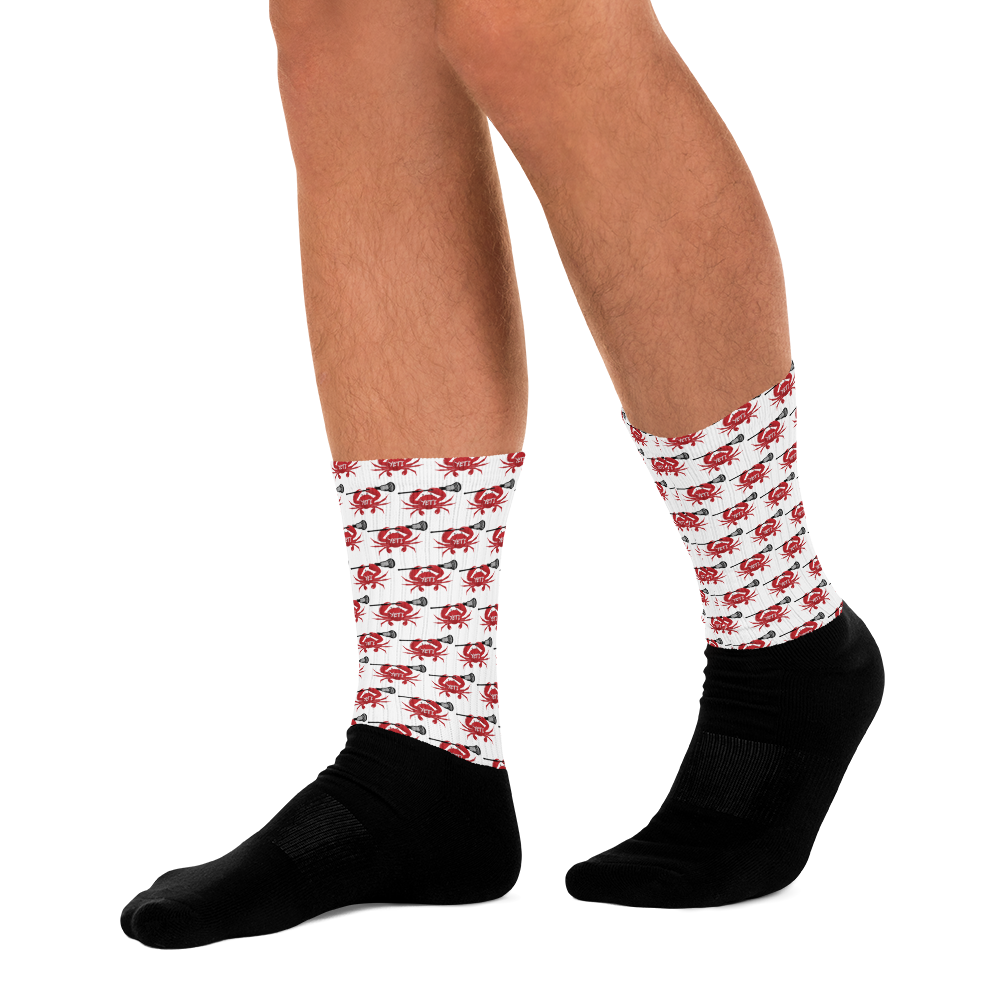 YETI LACROSSE CO. Performance Socks - Crab Lacrosse Stick Design
