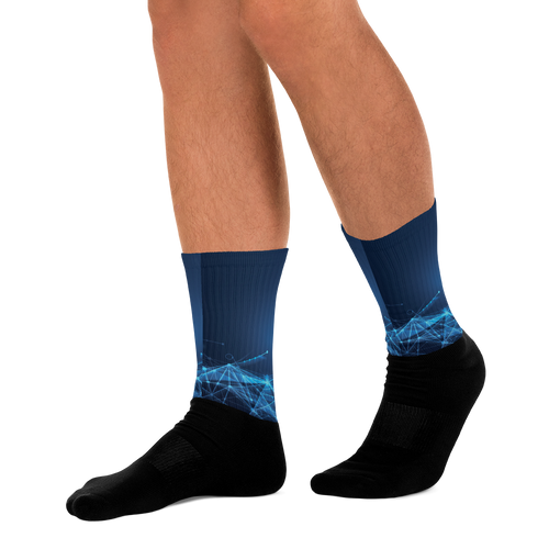 YETI LACROSSE CO. Performance Socks - Futuristic Abstract design