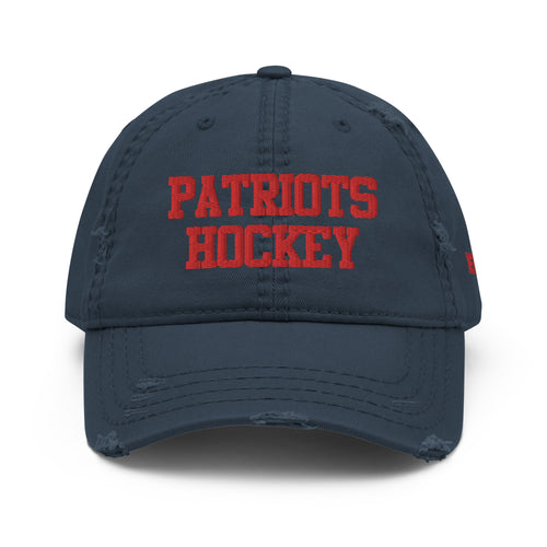 Patriots Hockey Distressed Dad Hat