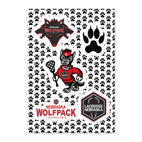 Nebraska Wolfpack Team Sticker Sheet