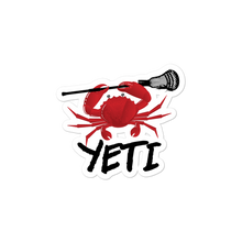 Load image into Gallery viewer, Yeti Sticks Lacrosse Sticker - Crab Lax Stick