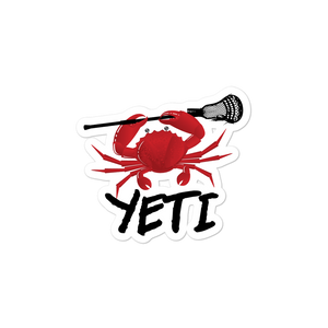 Yeti Sticks Lacrosse Sticker - Crab Lax Stick