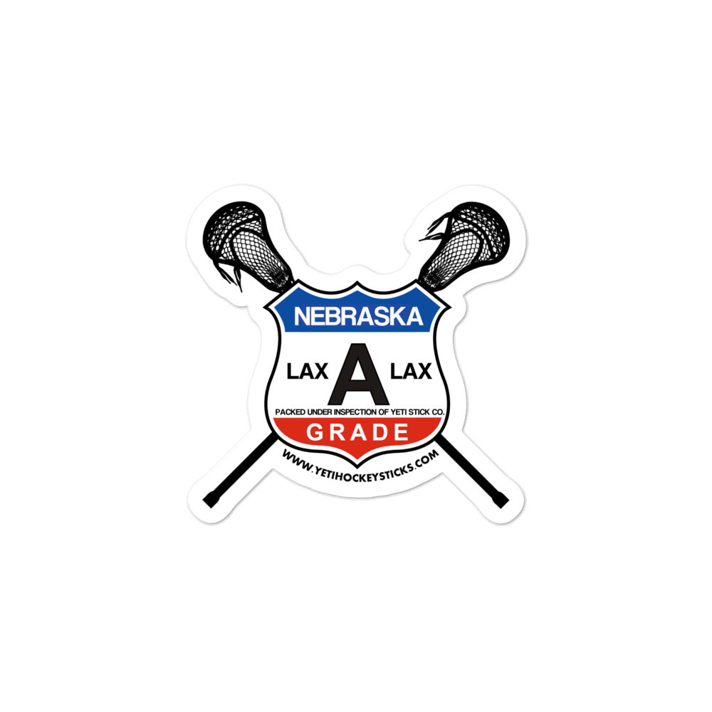 Grade A Nebraska Lacrosse Sticker