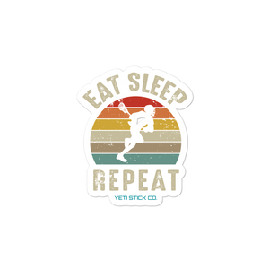 Eat. Sleep. Repeat. Lacrosse Sticker