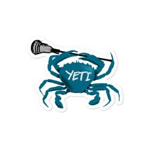 Load image into Gallery viewer, Yeti Blue Crab Lacrosse Sticker