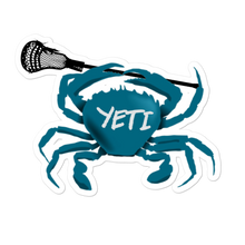 Load image into Gallery viewer, Yeti Blue Crab Lacrosse Sticker