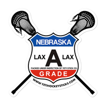 Load image into Gallery viewer, Grade A Nebraska Lacrosse Sticker