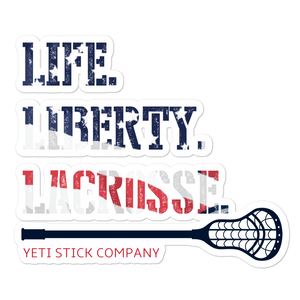 Life. Liberty. Lacrosse. Sticker
