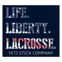 Load image into Gallery viewer, Life. Liberty. Lacrosse. Sticker