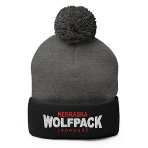 Embroidered Logo Pom-Pom Beanie