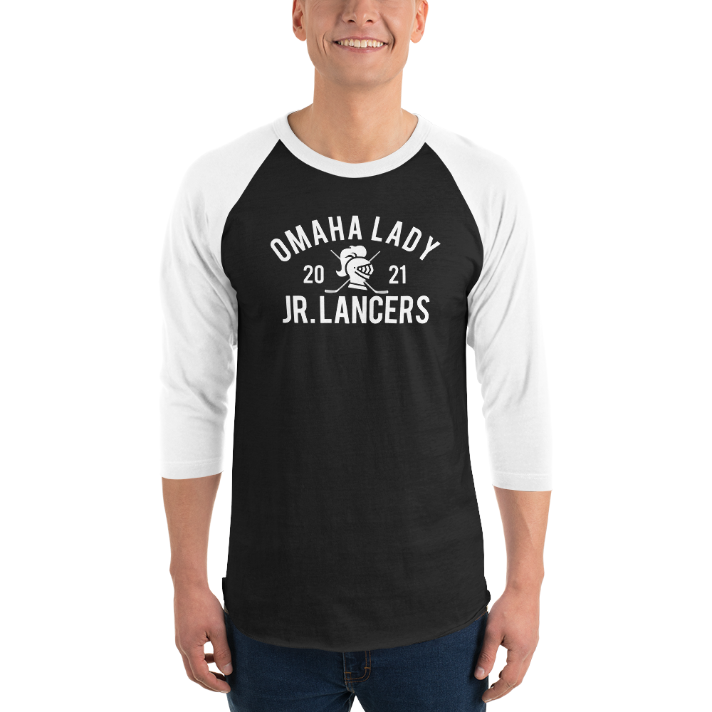 Collegiate Style 3/4 Sleeve Raglan Shirt