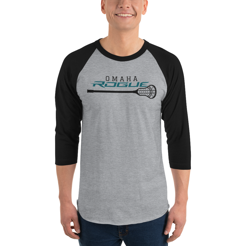 Omaha Rogue Lacrosse - 3/4 sleeve raglan shirt