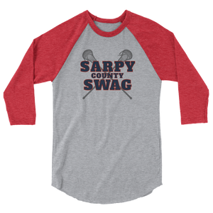 Sarpy County Swag - 3/4 sleeve raglan shirt