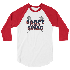 Sarpy County Swag - 3/4 sleeve raglan shirt